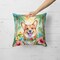 Edge Collections - 18" X 18" - Multicolor - Machine Pillow Throw Corgi Luau - 1 Piece